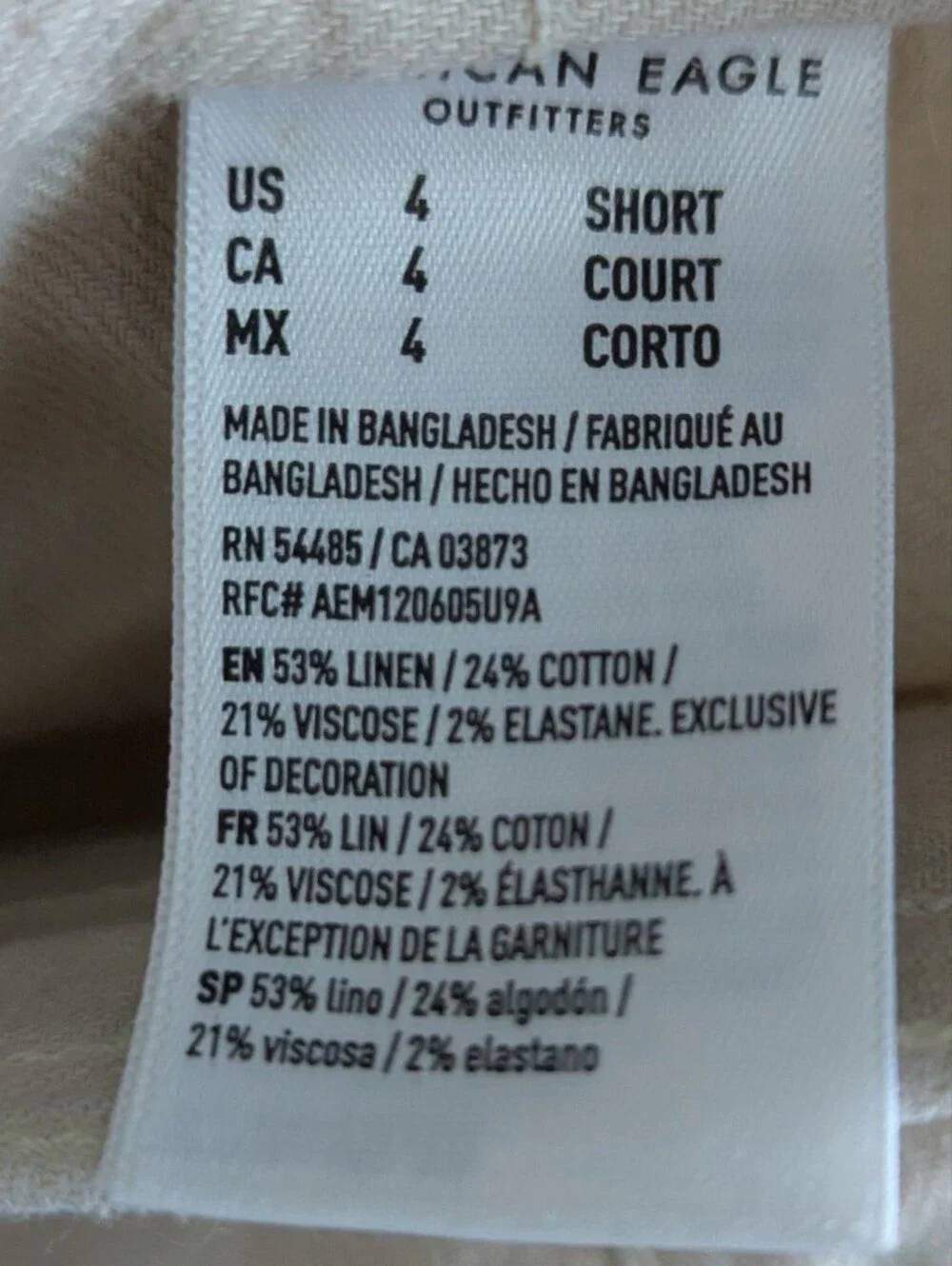 American Eagle Dreamy Drape Baggy Wide Leg Pants Linen Blend Gorpcore 4 Short - Picture 9 of 9